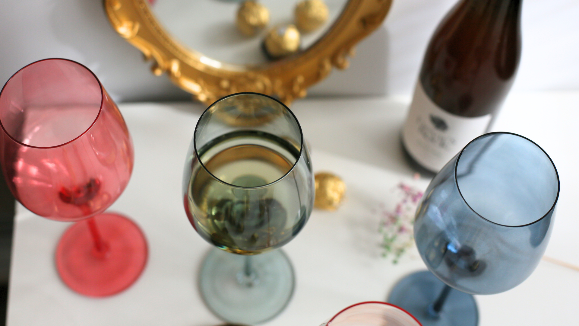 5. Celebrate life's special moments with these vibrant colored wine glasses, adding a touch of cheerfulness to every occasion