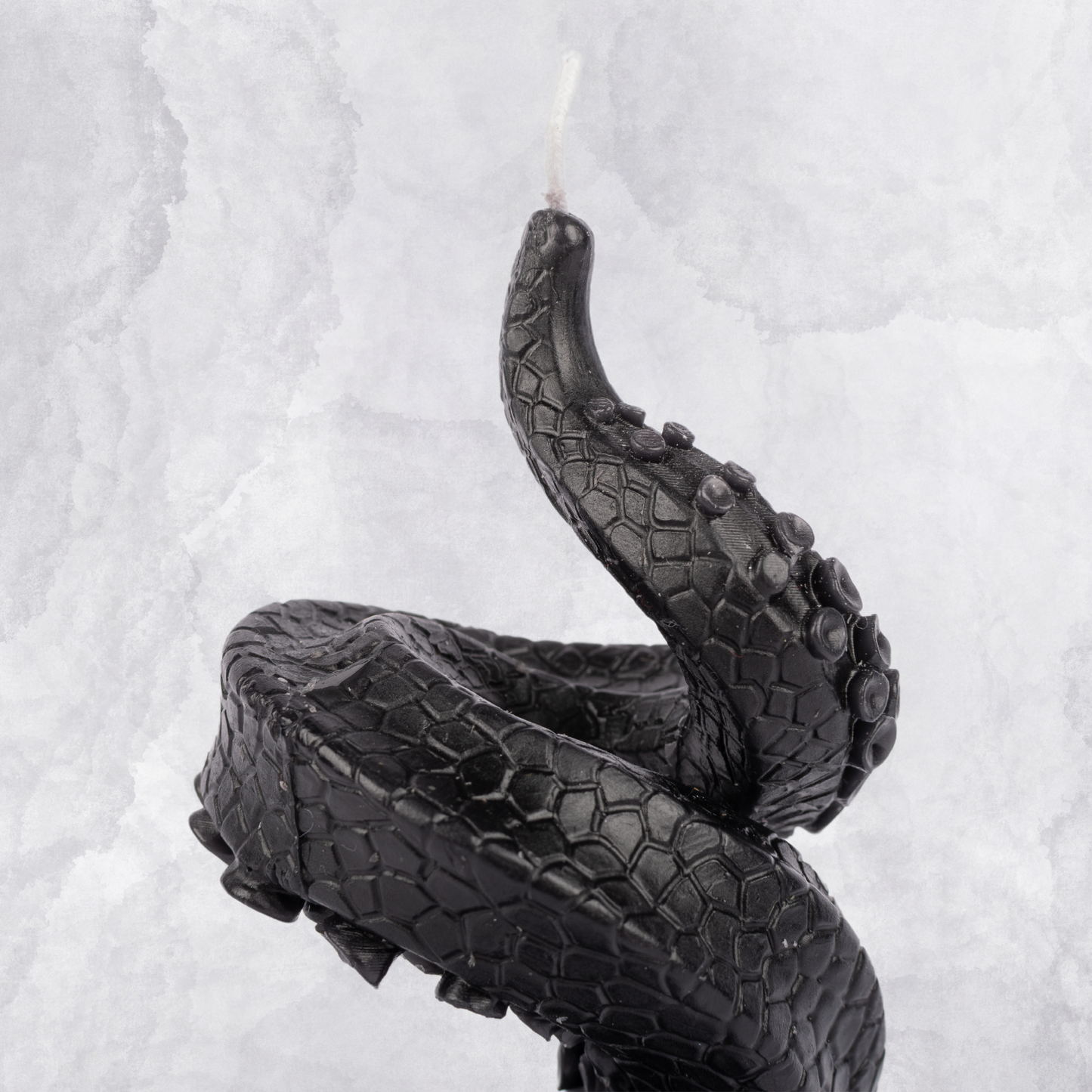 Top view of tentacle candle wick – sculptural wax candle for spooky decor and Halloween gifts