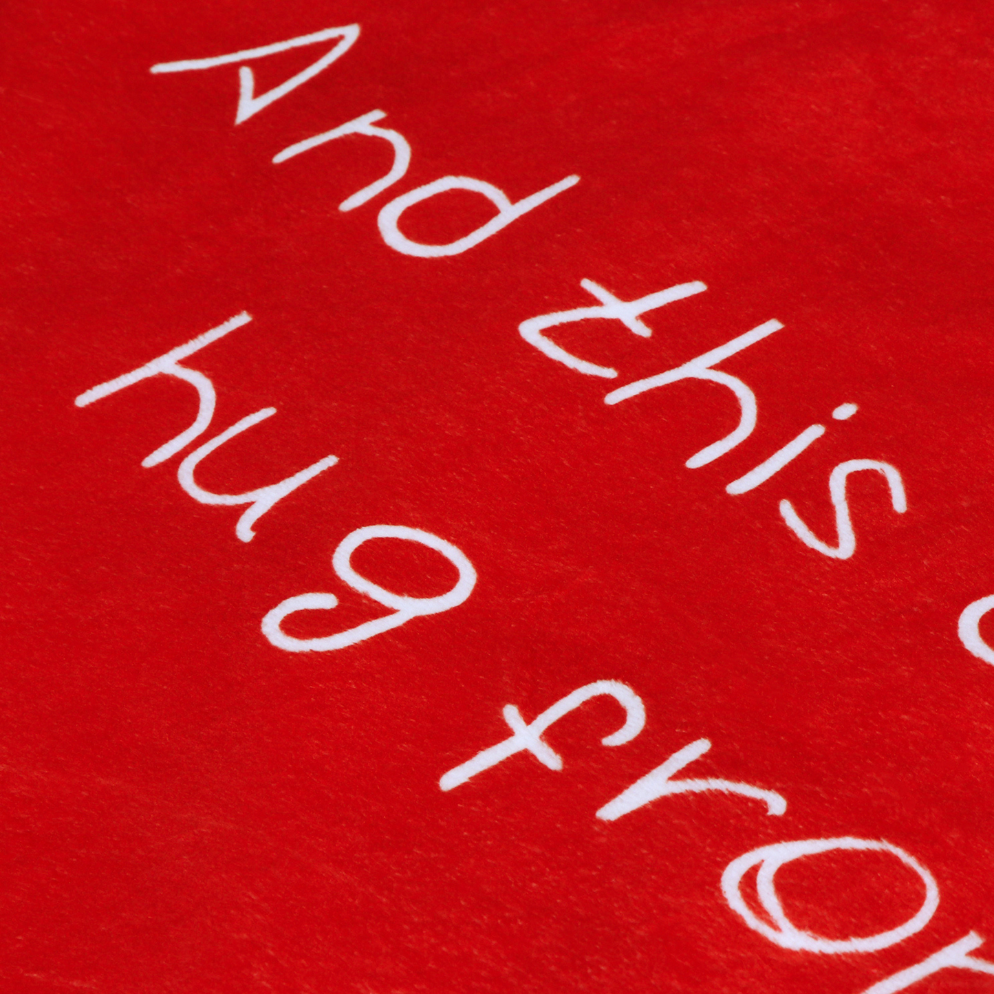 close up on a fleece blanket throw for love gifts