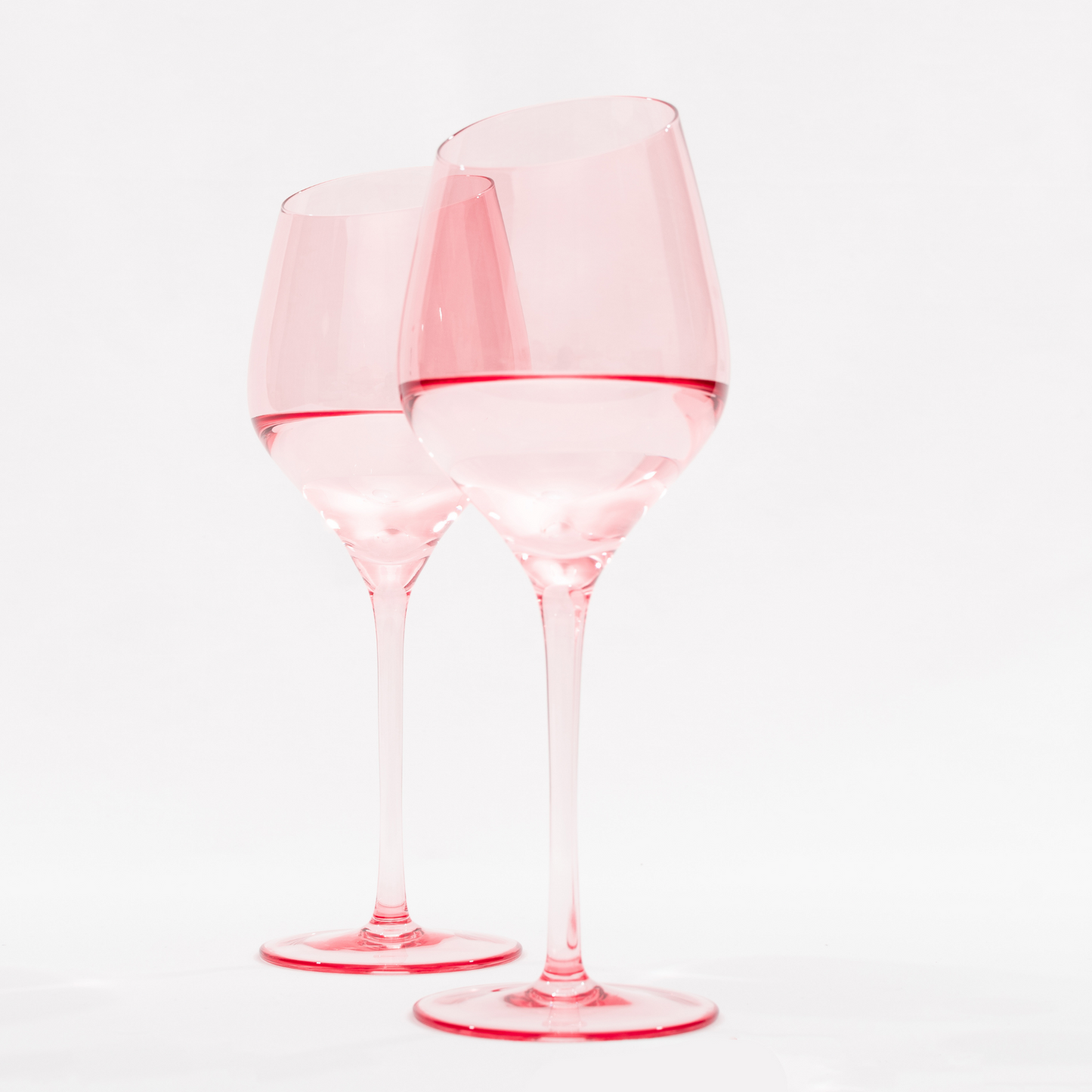 Pink Wine Glasses Set of 2