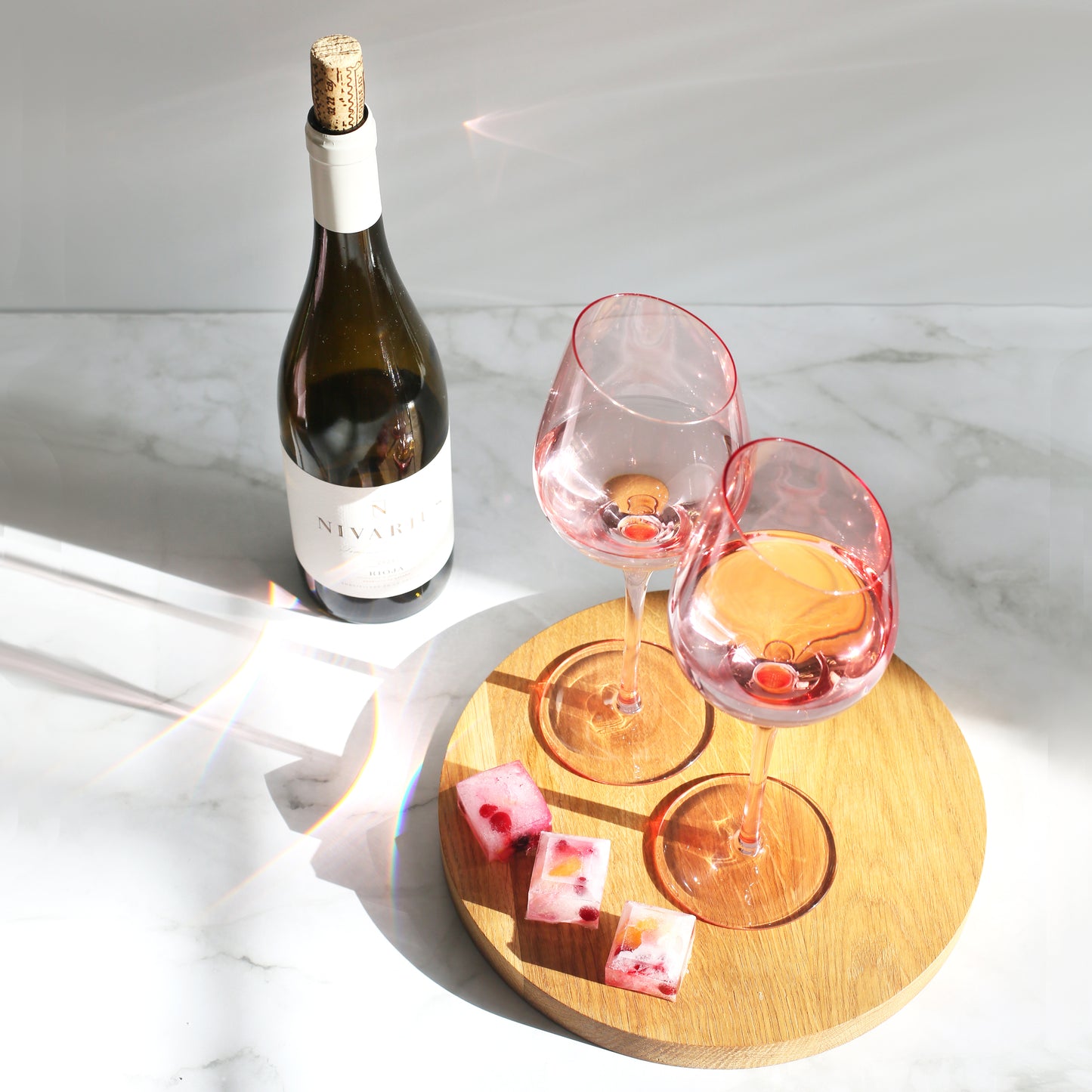 Pink Wine Glasses Set of 2