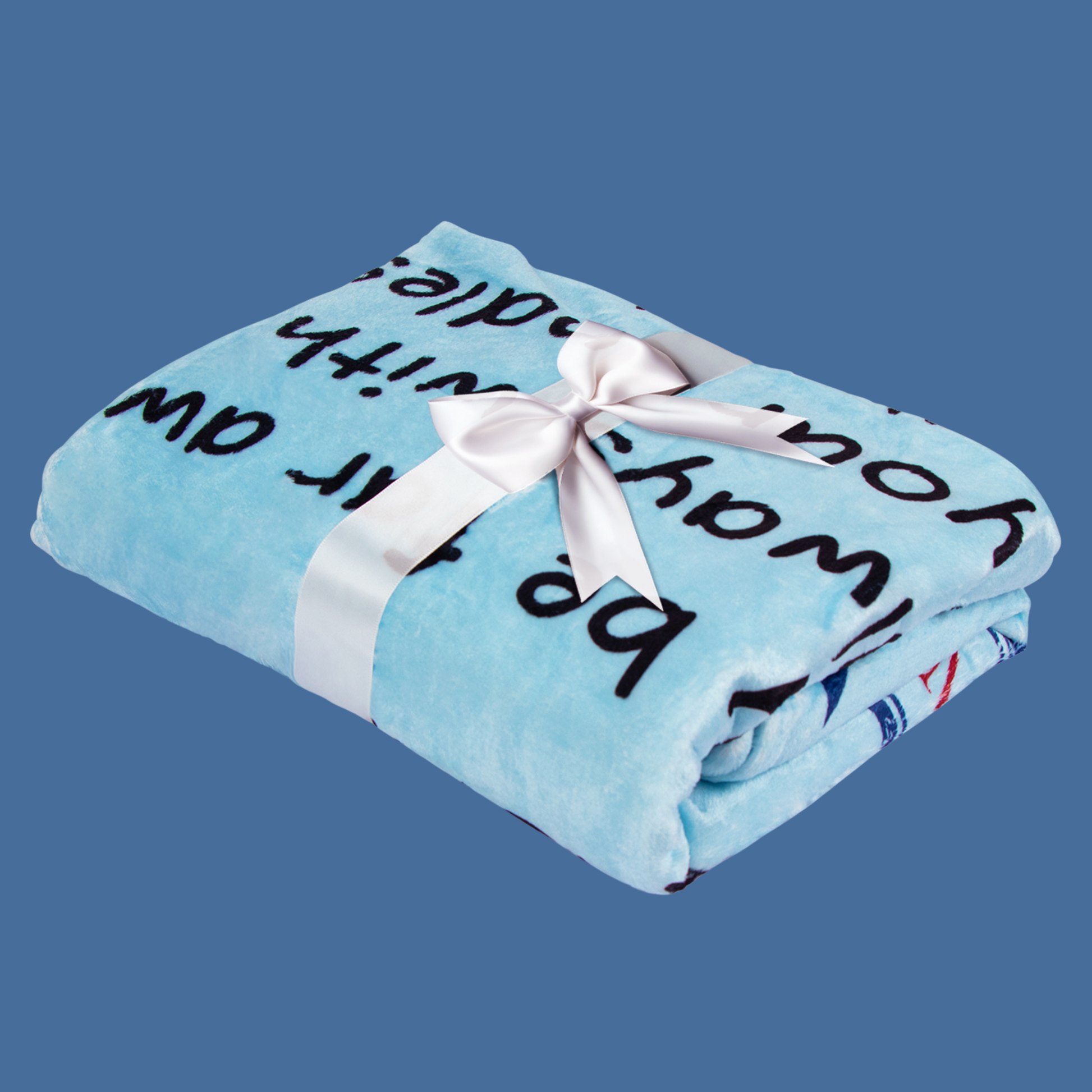 mom blanket gifts with a ribbon