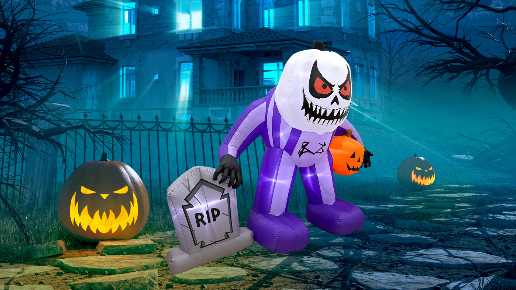 Load video: halloween outdoor inflatable decoration  video overview