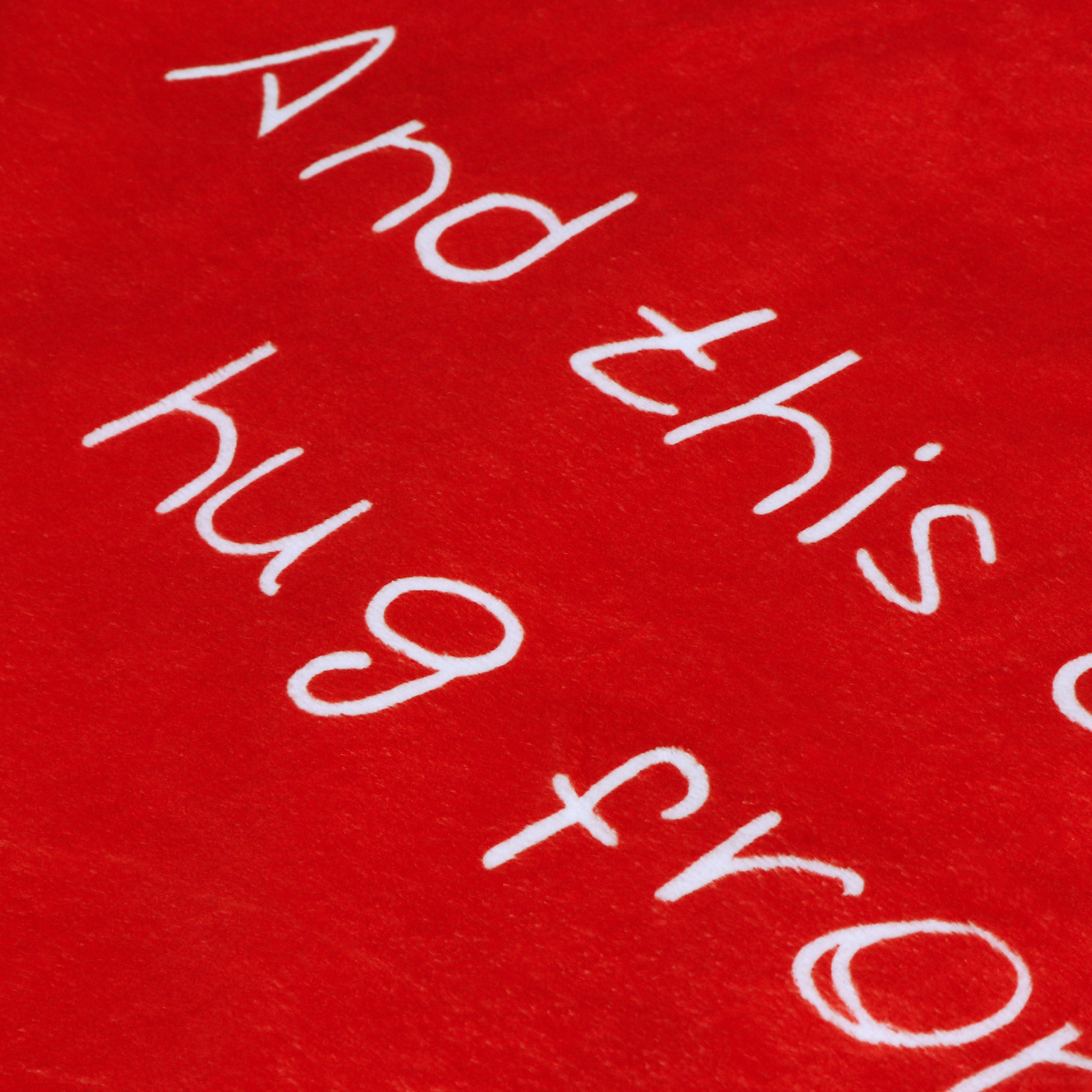 close up on a fleece blanket throw for love gifts
