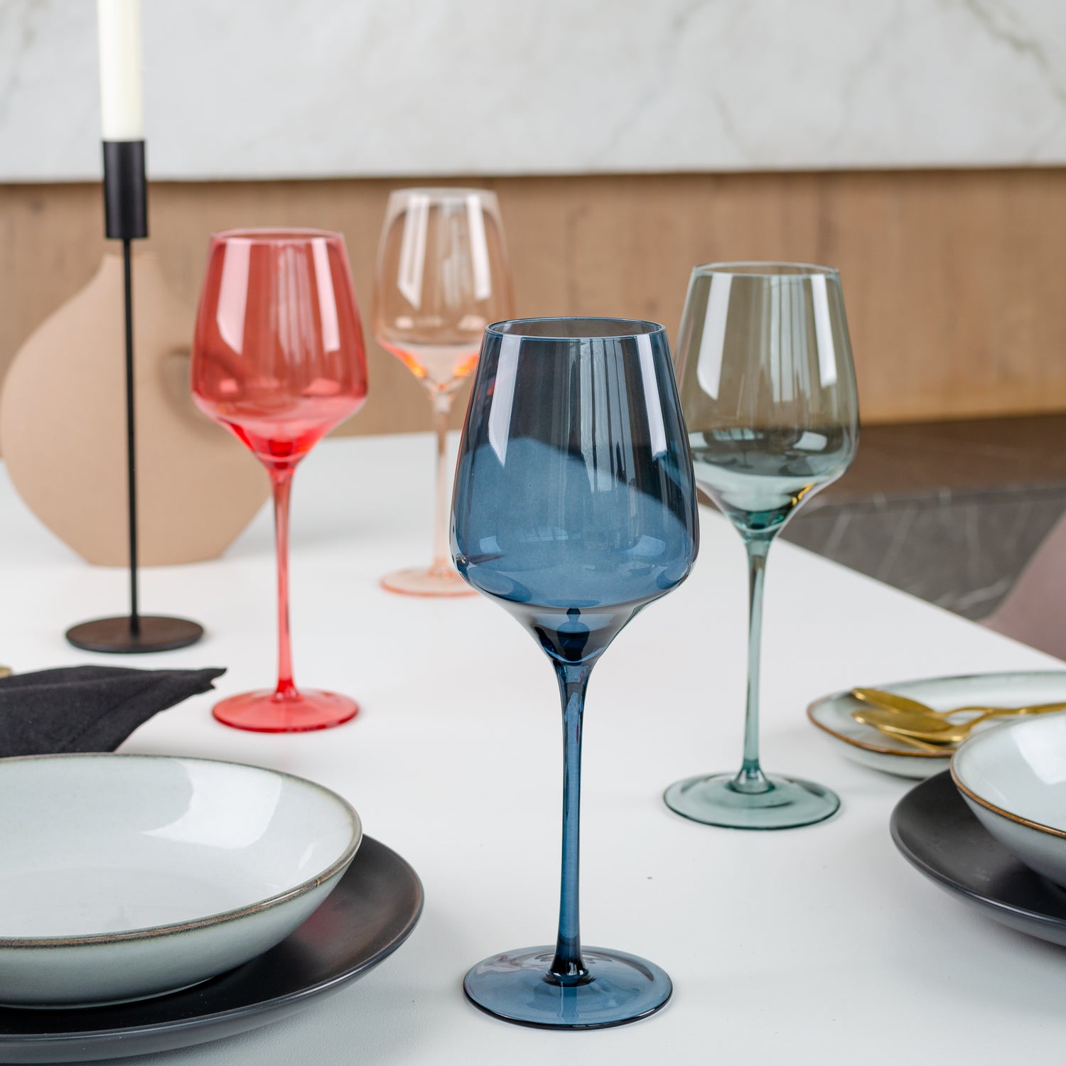 These colorful wine glasses for red wine are sure to become a conversation starter at your next gathering with their unique style